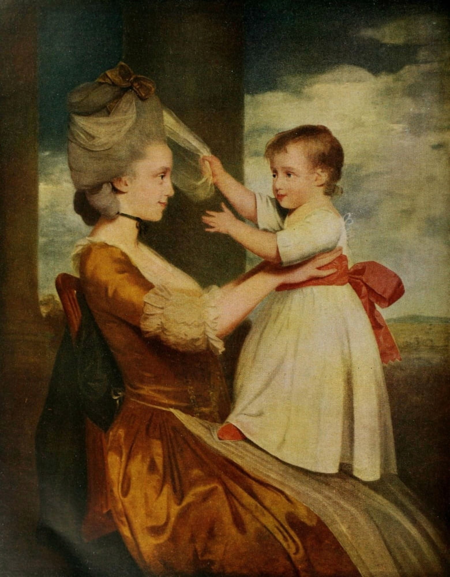 Downman John (1750-1824) The Connoisseur 62 1922 Mrs John Mortlock & her Eldest Son Canvas Art - (24 x 36)