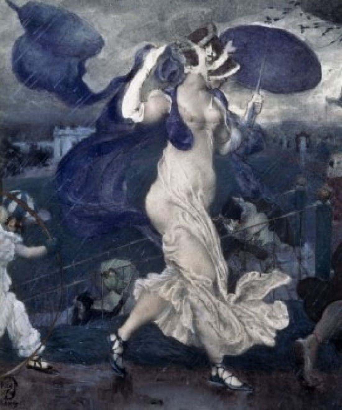 Downpour 1906 Leon Bakst (1866-1924 Russian) Painting State Russian Museum St Petersburg Russia Canvas Art - Leon Bakst (24 x 36)