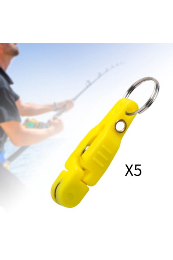 Downrigger Release Clips, 5pcs Heavy Tension Snap Clips with Key Rings for Boat Kite Fishing
