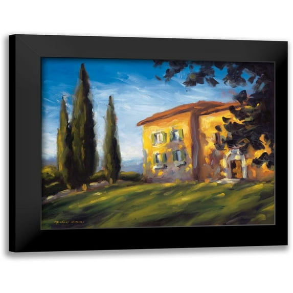 Downs, Michael 24x20 Black Modern Framed Museum Art Print Titled - A Rural Villa
