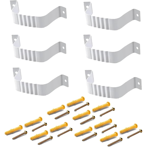 Downspout Adapter Gutter Downspout Strap 3x4 Leader Strap 3x4 6pcs (White)