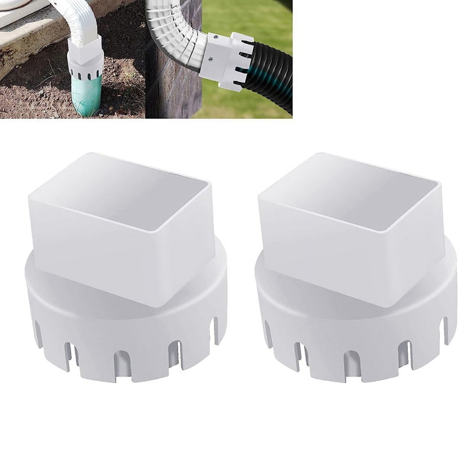 Downspout Adaptor to Drain Pipe, Roof Rain Gutter Downspout Extensions