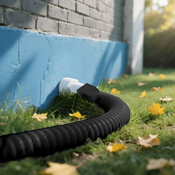 Downspout Extension, Flexible Corrugated Rainwater Drain Pipe, Adjustable Outdoor Gutter Water Spout for Yard and Foundation Protection, 60 Inch