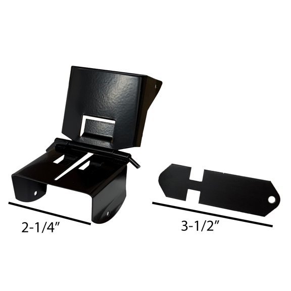Downspout Extension Flip-Up Hinge for 2x3 B Style (2X3 B, Black)