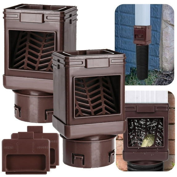 Wiher Downspout Filter, 2x3 and 3x4 inch Leaf Debris Screen - Walmart.com