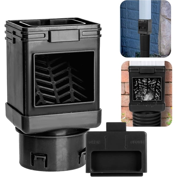 Downspout Filter,Downspout Leaf Filter,Leaf Removers,Fits 2X3 Gutter Downspout and 3X4 Gutter Downspout (Black)