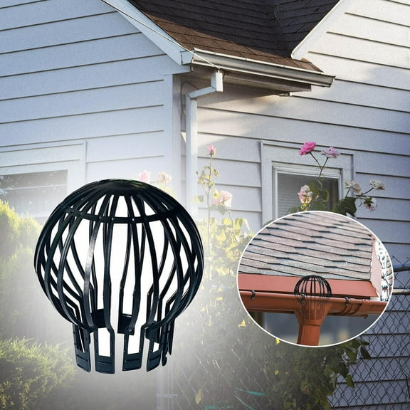 Downspout Guard Floor Drain Strainer Black Roof ,Drain Anti Blocking ,Outdoor Strainer Net Downspout Leaf Strainer for Garden