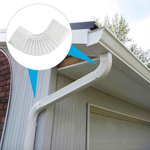 Downspout Gutter Elbows 2"x3", Angle of 90 Degrees, Low Gloss WhiteStyle BSide Elbows$$Tools & Hardware Other