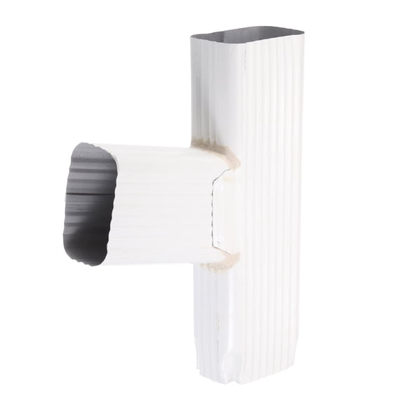 Downspout Gutter Y Shape Connector 3x4 Inch Square Downspout Diverter Rain Gutter Downspout Y Connector Rainwater Drainage, Fits 3 x 4 Inch,Left