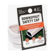 Downspout Safety Cap | Gutter Downspout Protection for Adults, Kids and Pets | Protect from Downspout Sharp Edges | 2" x 3" | 4 Pack | White