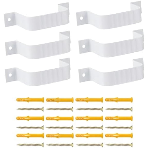 Downspout Strap 2x3 Leader Strap 2x3 6pcs (White)