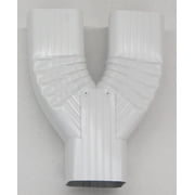 Downspout Y Funnel 2X3, High Gloss White