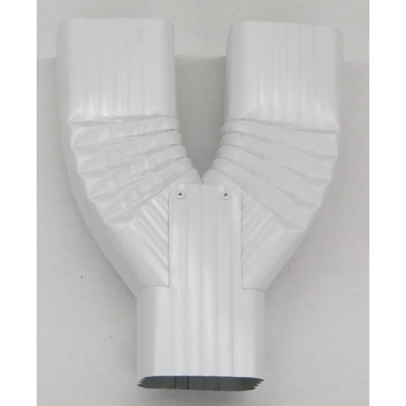Downspout Y Funnel (2X3, High Gloss White)