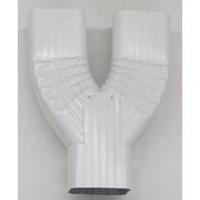 Downspout Y Funnel 2X3, Low Gloss White