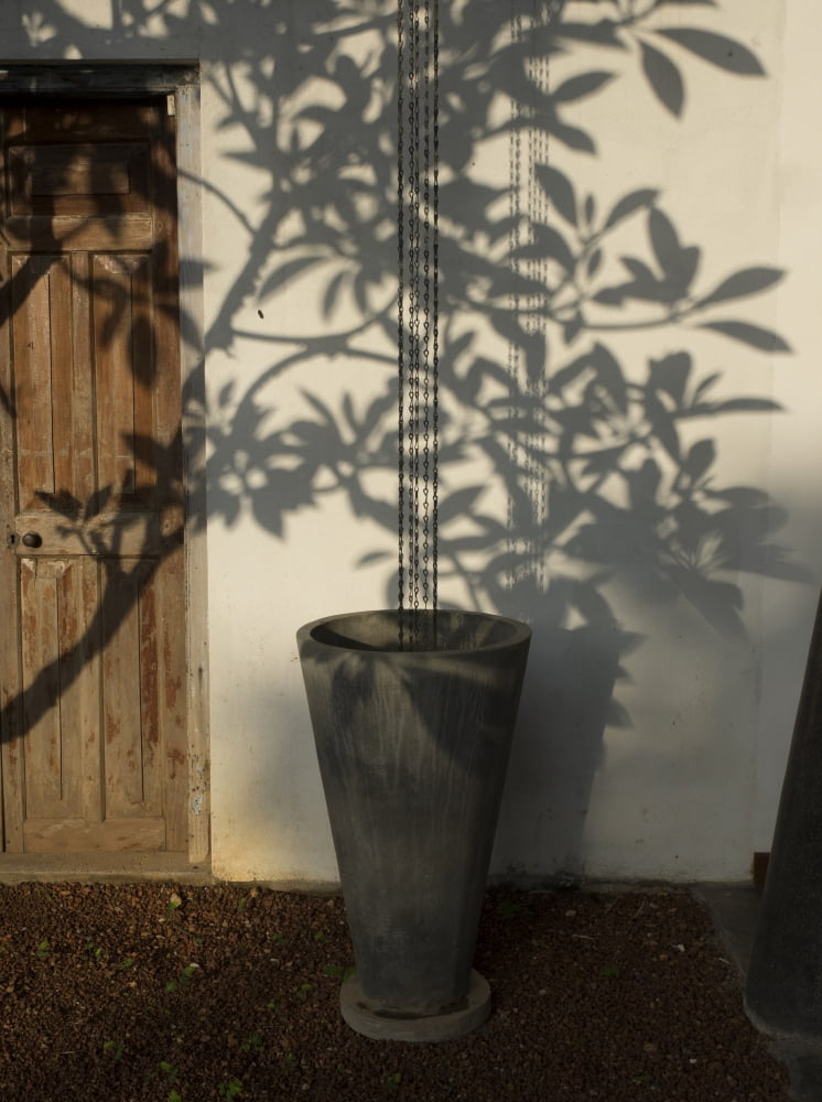 Downspout and shadows The Wallawwa Kotugoda near Colombo airport Western Province Sri Lanka Canvas Art - Panoramic Images (36 x 24)