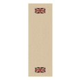 thumbnail image 1 of Downton Abbey British Union Jack Natural Beige Decorative Table Runner 16" x 48", 1 of 2