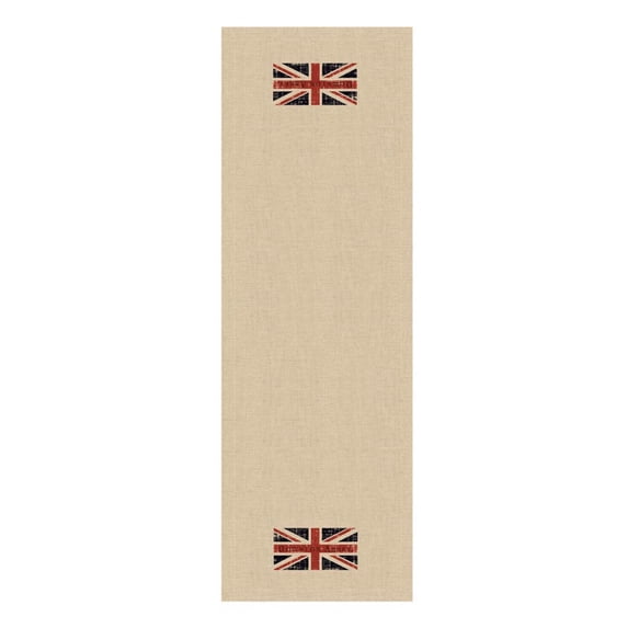Downton Abbey British Union Jack Natural Beige Decorative Table Runner 16" x 48"