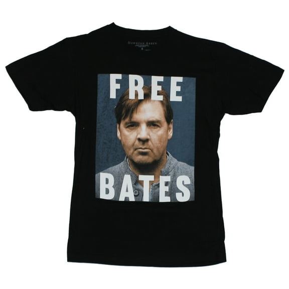 Downton Abbey Mens T-Shirt - "Free Bates" Solem Bates Face Photo Image (Small)