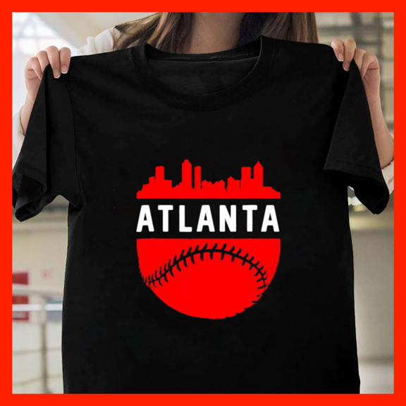 Downtown Atlanta Georgia Skyline Baseball H6265, Comfortable Unisex Graphic Shirt - Up to 5XL Available