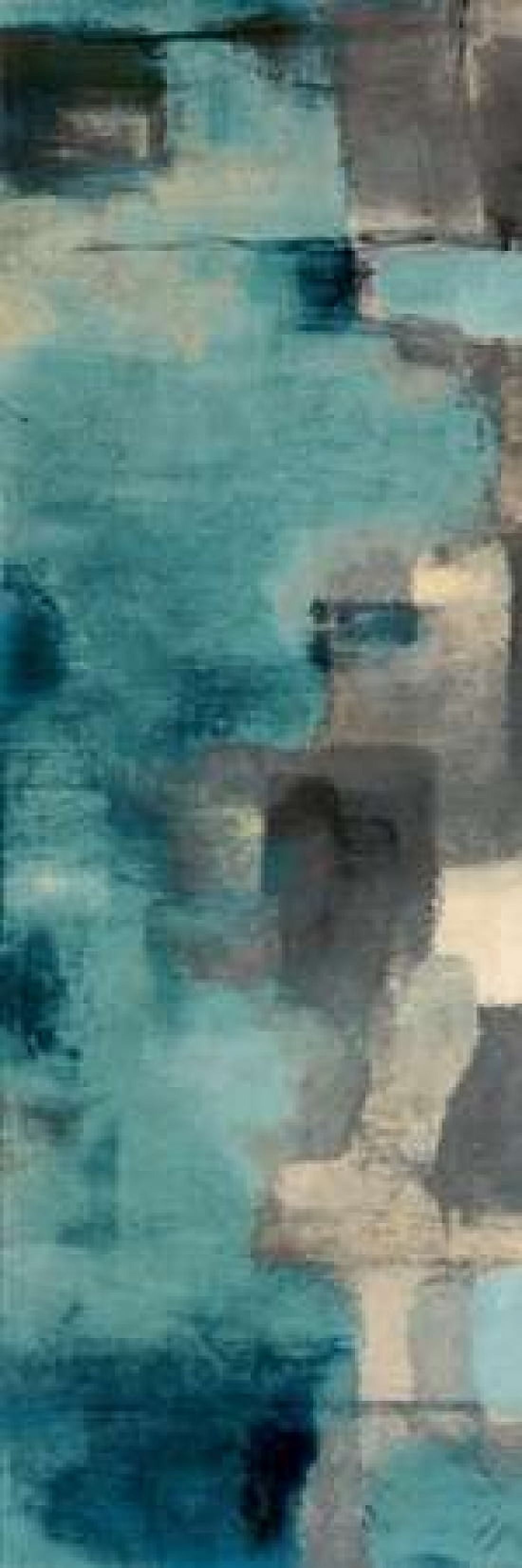 Downtown Blue Rain I Canvas Art - Lanie Loreth (8 x 24)