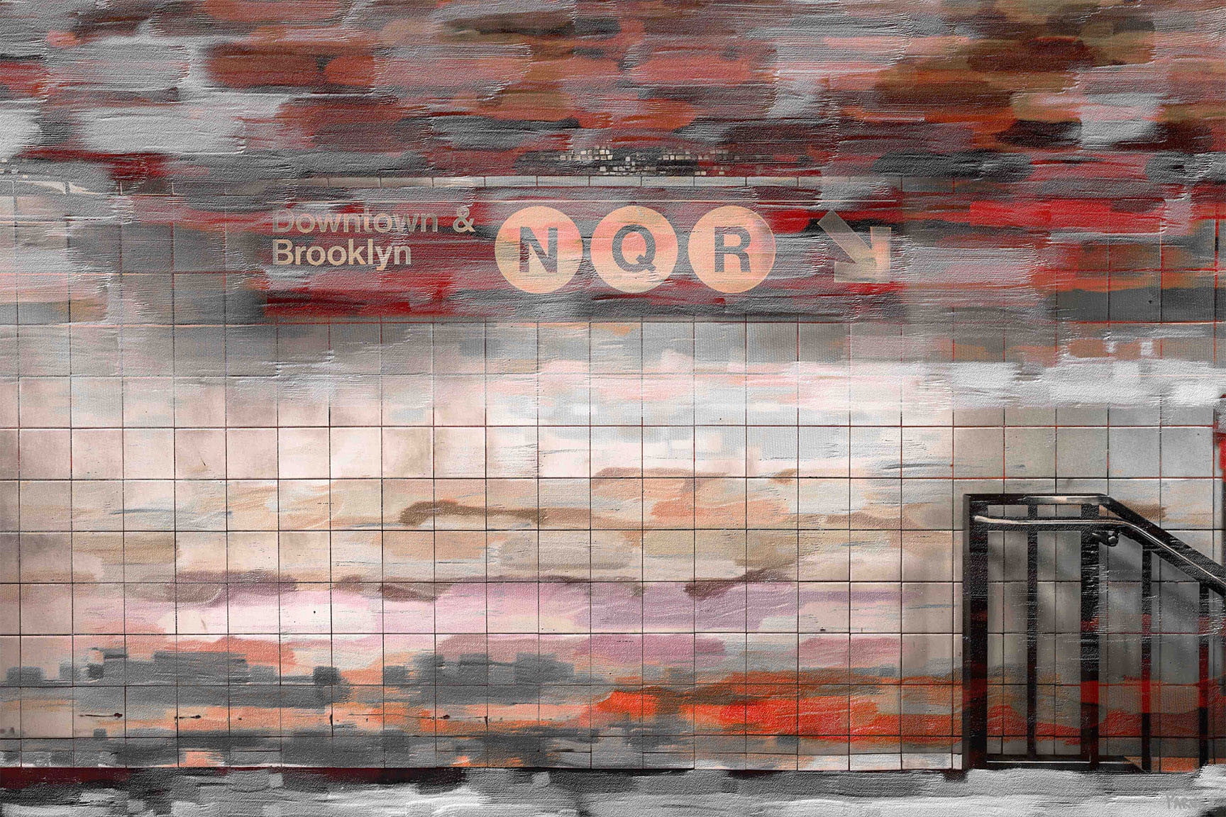 "Downtown & Brooklyn" Print on Canvas
