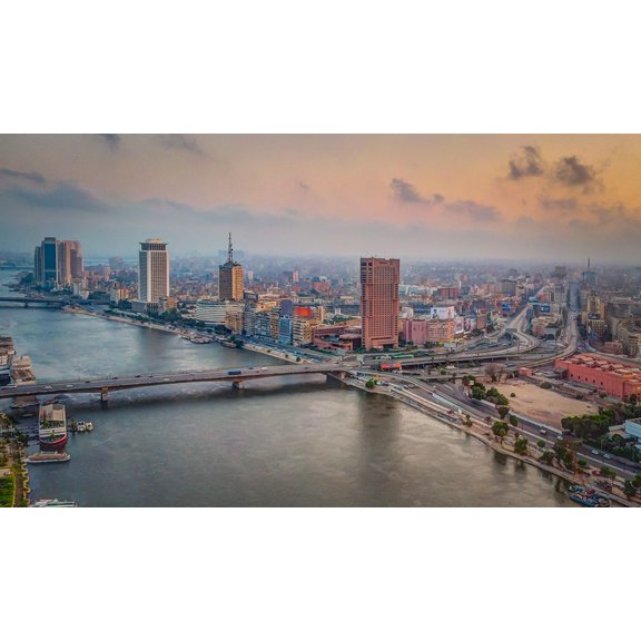 Downtown Egypt Cairo Poster Print - Haytham Al-Hefnawy (11 x 6)