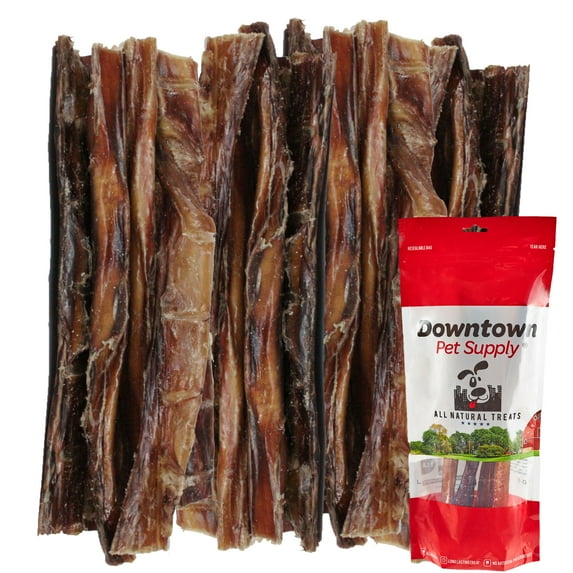 Downtown Pet Supply Bully Sticks For Dogs Free Range Dog Chews 12", 5 Pack Odor Free