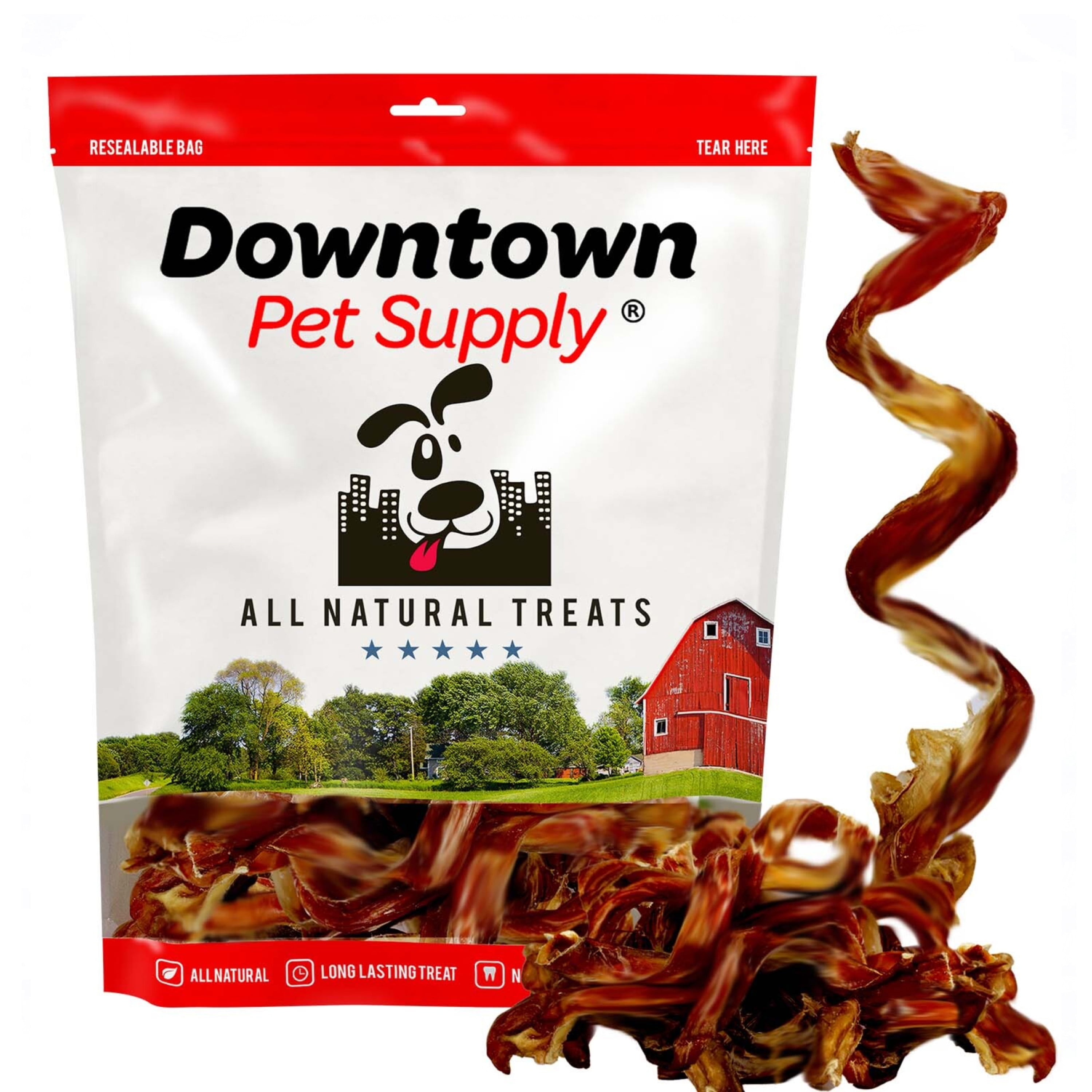Downtown Pet Supply Bully Sticks For Dogs Spiral Rawhide Free Dog Chews
