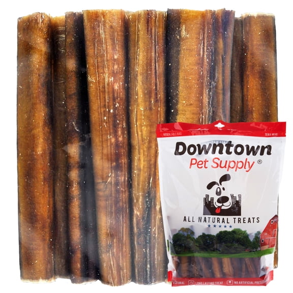 Downtown Pet Supply Bully Sticks For Dogs Thick Rawhide Free Dog Chews 10 Pack