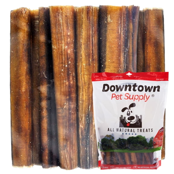 Downtown Pet Supply Bully Sticks For Dogs Thick Rawhide Free Dog Chews 12", 1 lbs