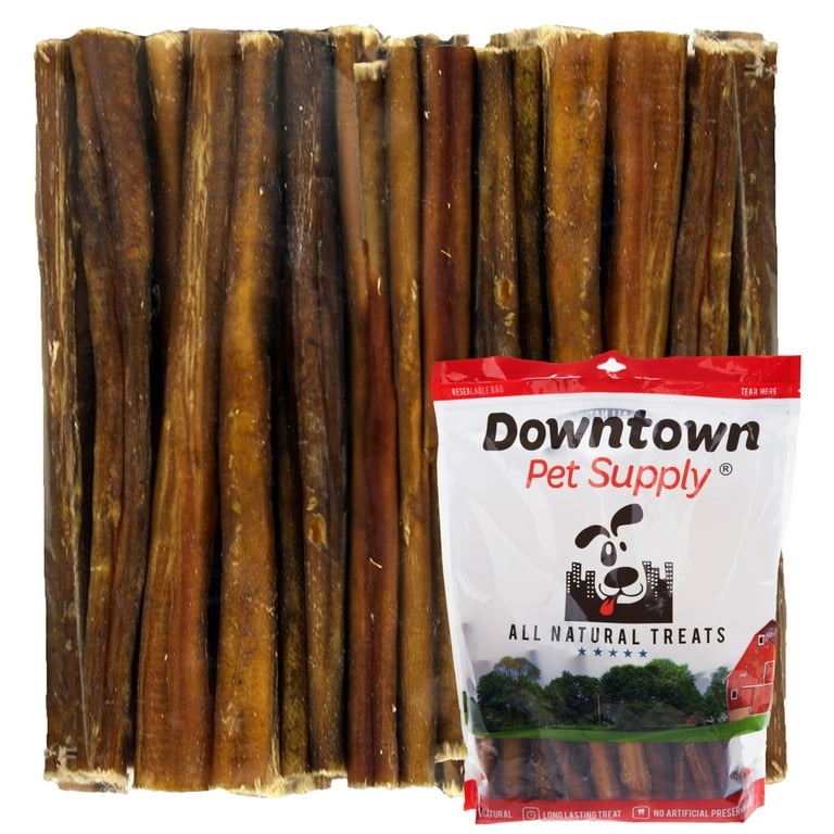 Downtown Pet Long Lasting Bully Sticks Treats for Puppies Small Dogs 12