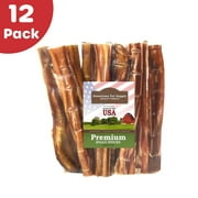Downtown Pet Supply Bully Sticks for Small Dogs Rawhide Free Dog Chews 6", 12 Pack
