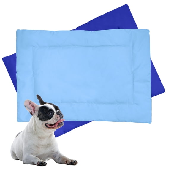 Downtown Pet Supply Dog Crate Mat, Waterproof Pet Bed, Dark/Light Blue, S