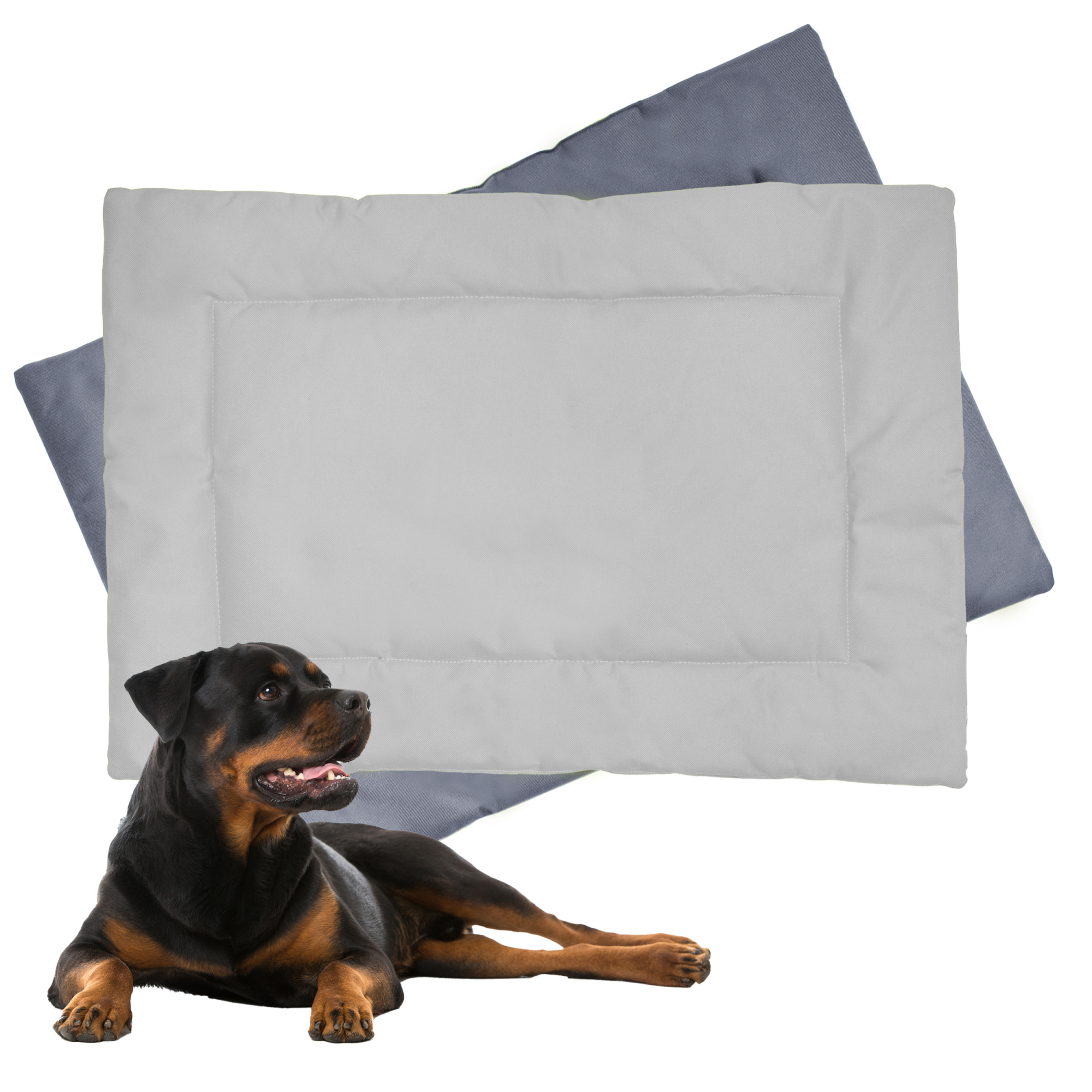 Downtown Pet Supply Dog Crate Mat, Waterproof Pet Bed, Dark/Light Gray