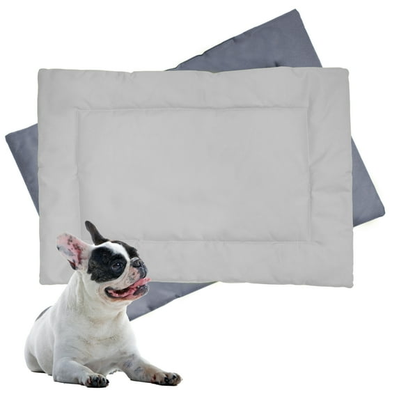 Downtown Pet Supply Dog Crate Mat, Waterproof Pet Bed, Dark/Light Gray, S