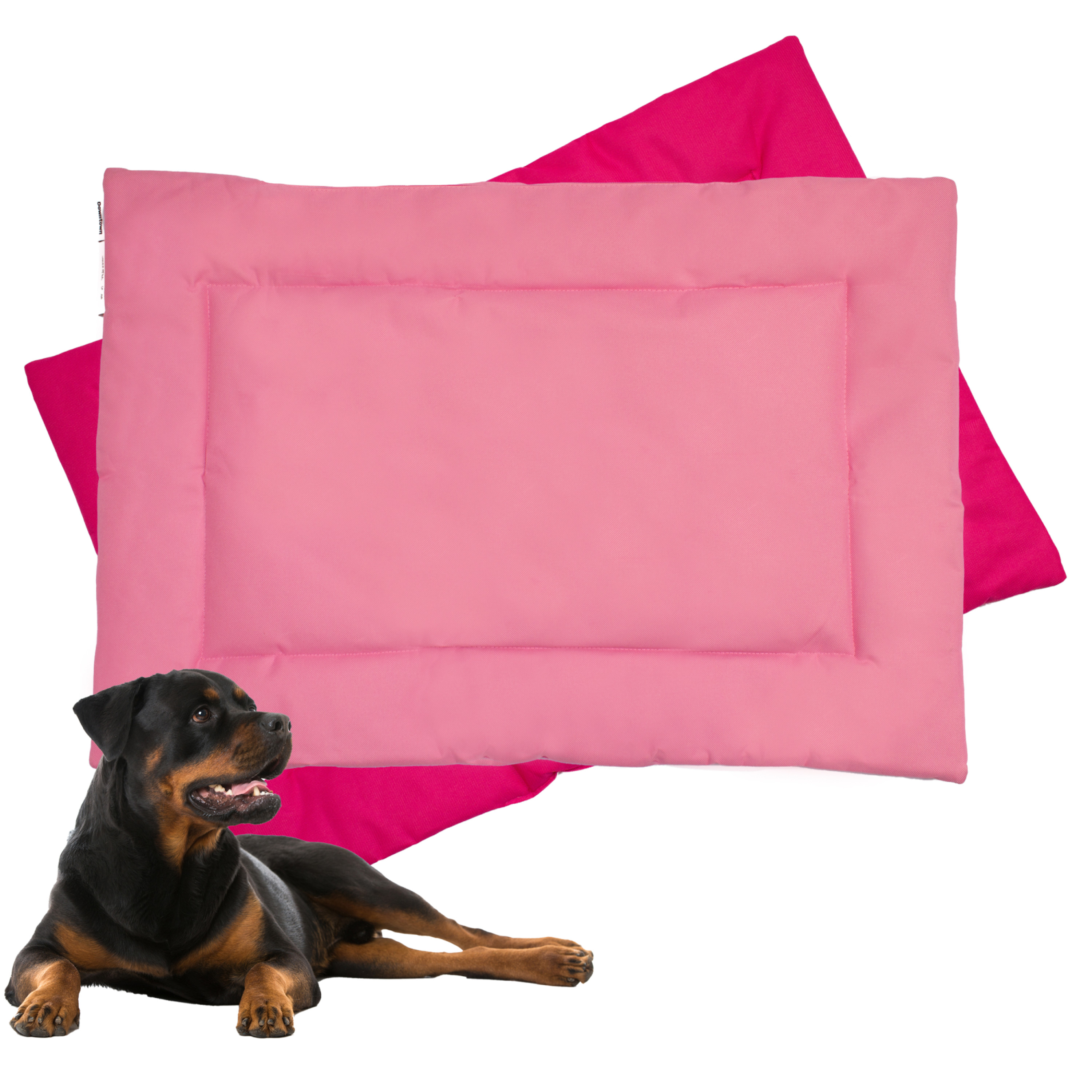 Downtown Pet Supply Dog Crate Mat, Waterproof Pet Bed, Dark/Light Pink