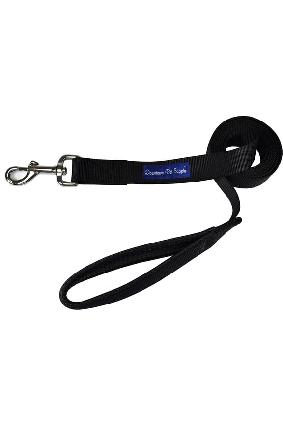 Dog Leash, Padded Handle, Black, 2' Dog Training Leash