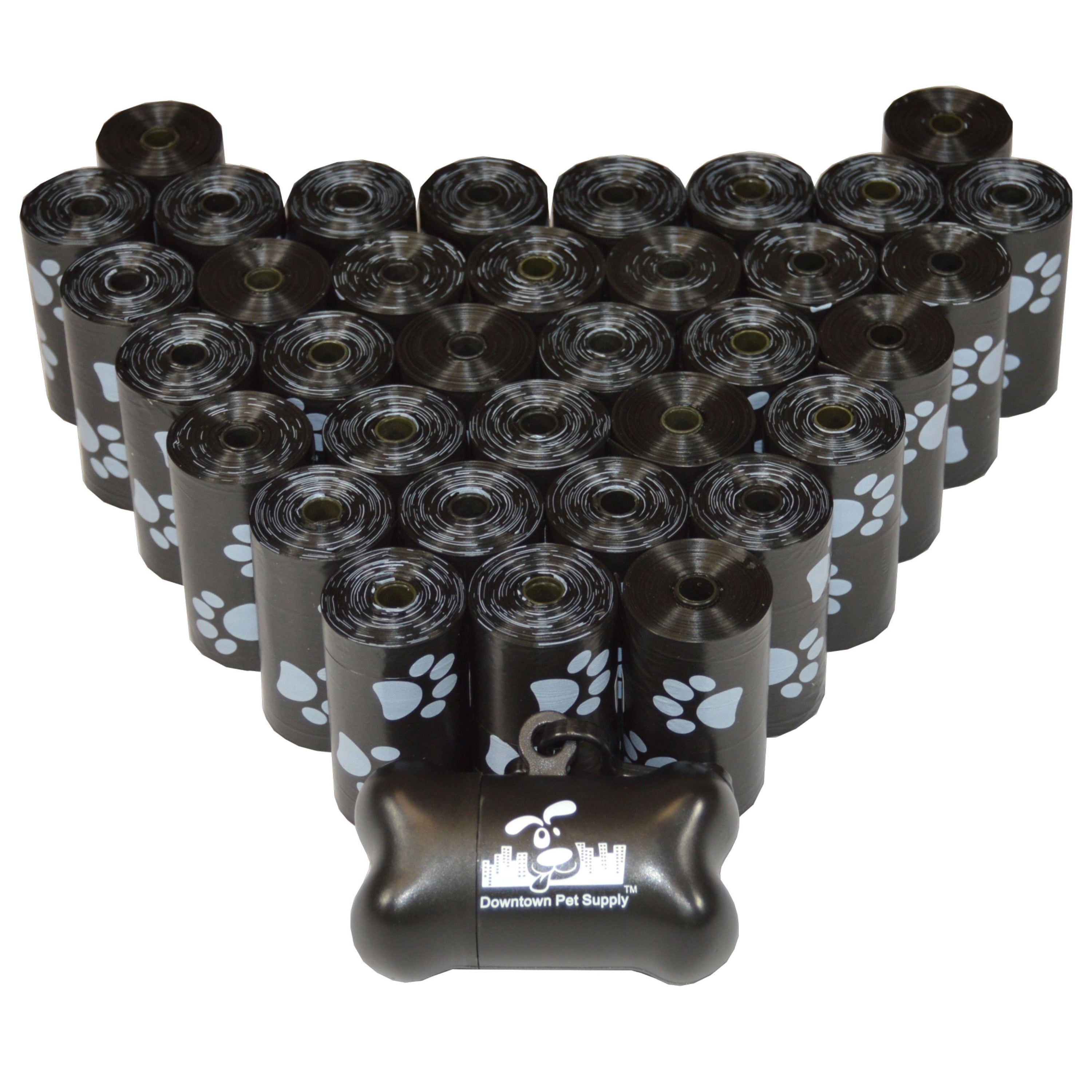 Downtown Pet Supply Dog Poop Bags Free Poop Bag Holder Black Paw