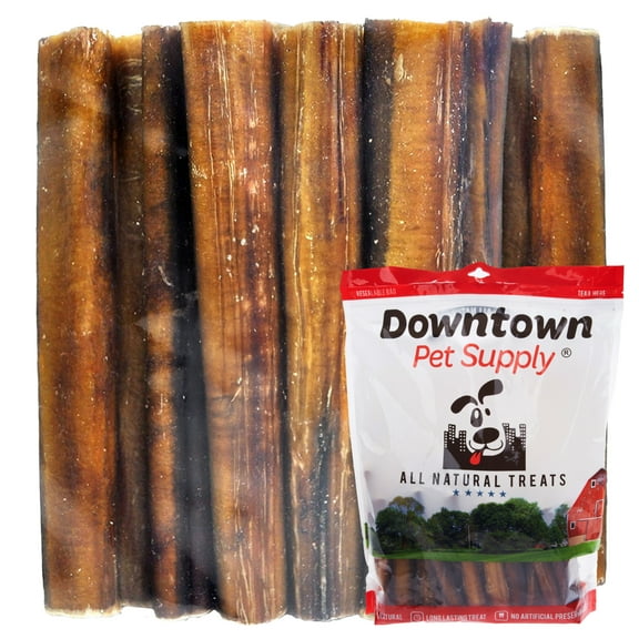 Downtown Pet Supply Jumbo Bully Sticks For Dogs 6" Thick Bully Stick 24 Pack