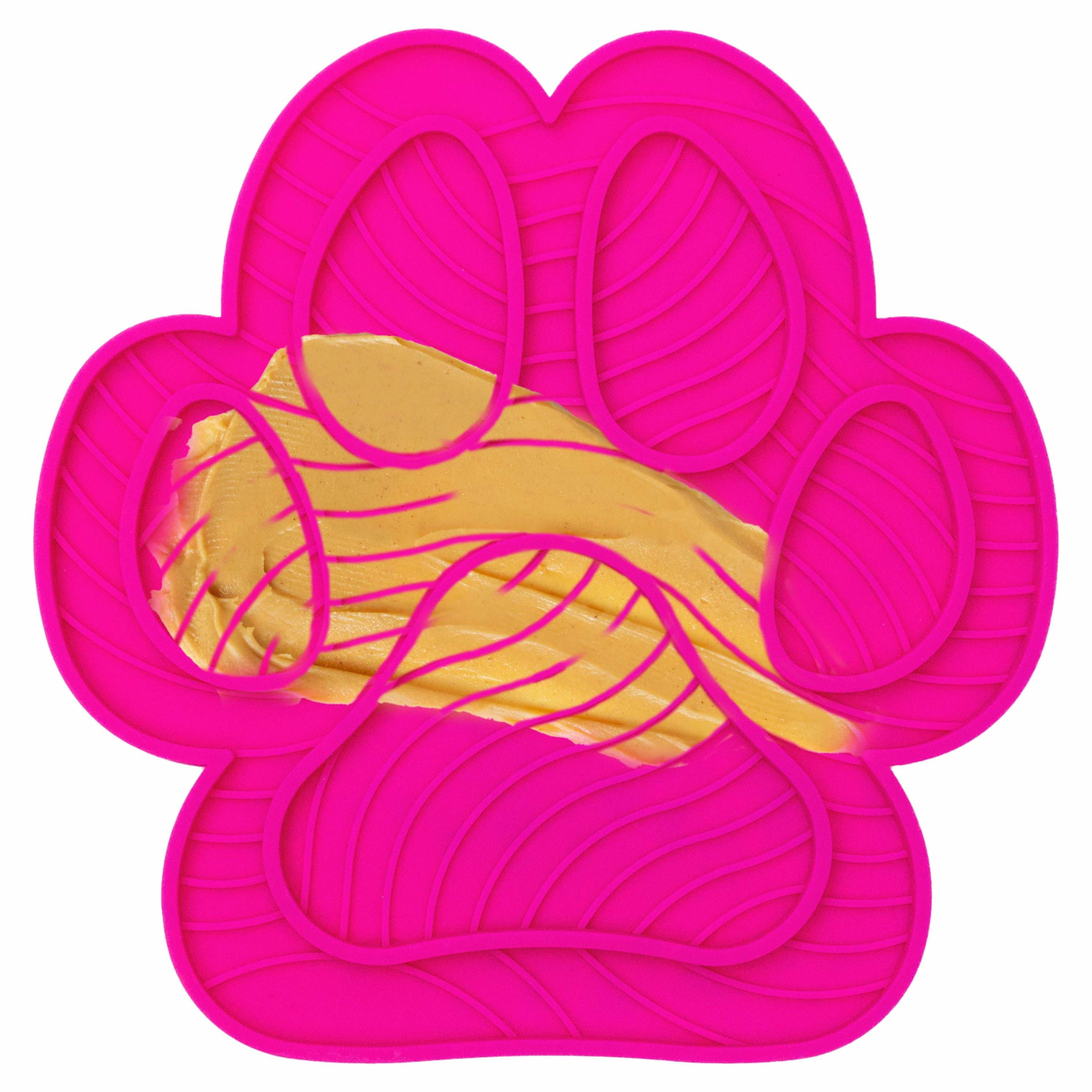 Downtown Pet Supply Lick Mat for Dogs with Suction Cups, Magenta Dog