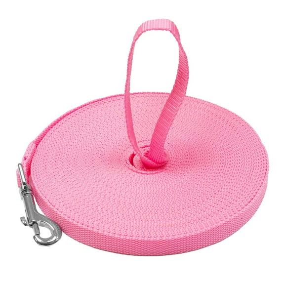 Downtown Pet Supply Long Lead Leash for Dog Training, Pink, 20' Dog Leash