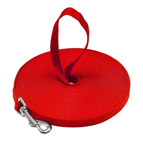 Downtown Pet Supply Long Lead Leash for Dog Training, Red, 20' Dog Leash