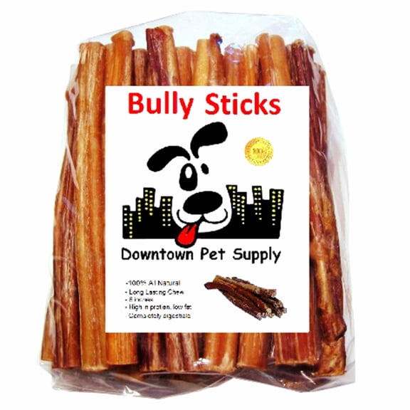 Downtown Pet Supply Odor Free Bully Sticks for Dogs - Regular 6", 10 Pack