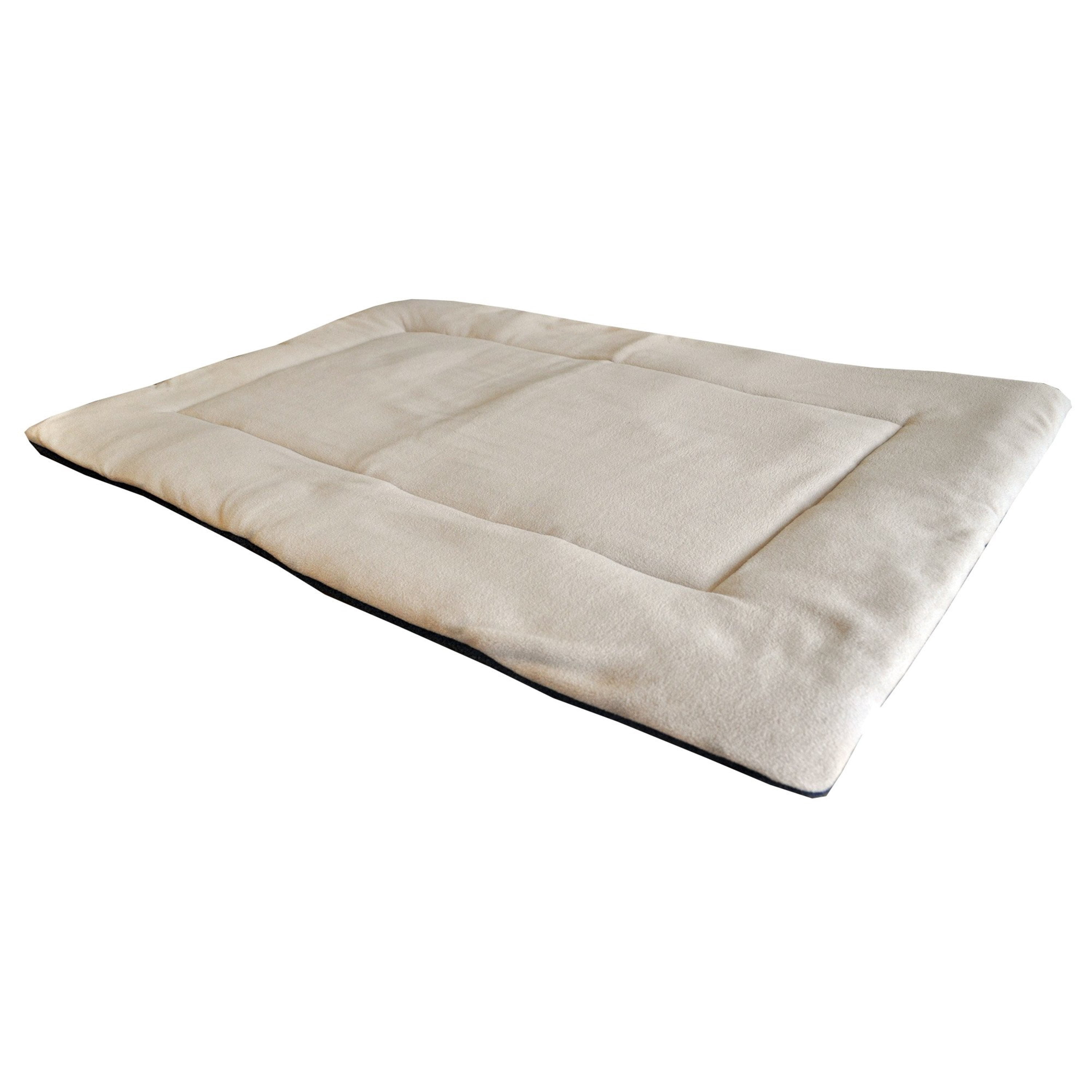 Downtown Pet Supply Soft Fleece Dog Crate Mat, Washable Dog Bed, Tan, L ... - Fur-Friendly Soft Dog Crate Mattress For Shedding Pets