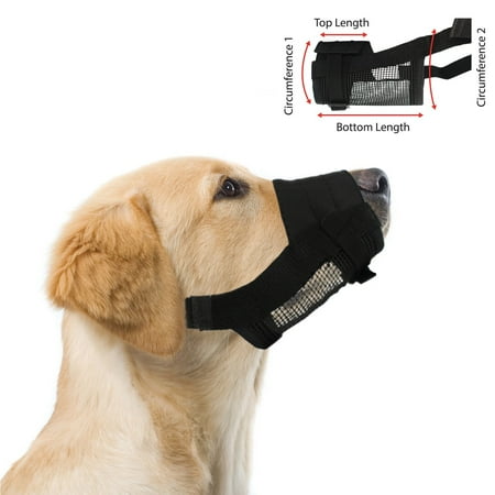 Downtown Pet Supply Soft Mesh Dog Muzzle for Grooming, Adjustable Dog Muzzles, S