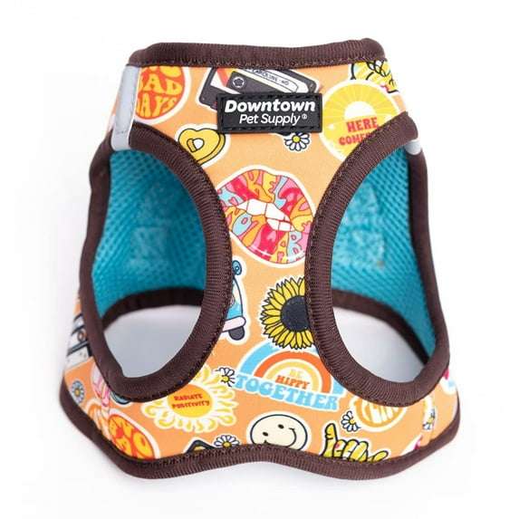 Downtown Pet Supply Step In Dog Harness For Small Dogs No Pull, X-Small, Good Vibes