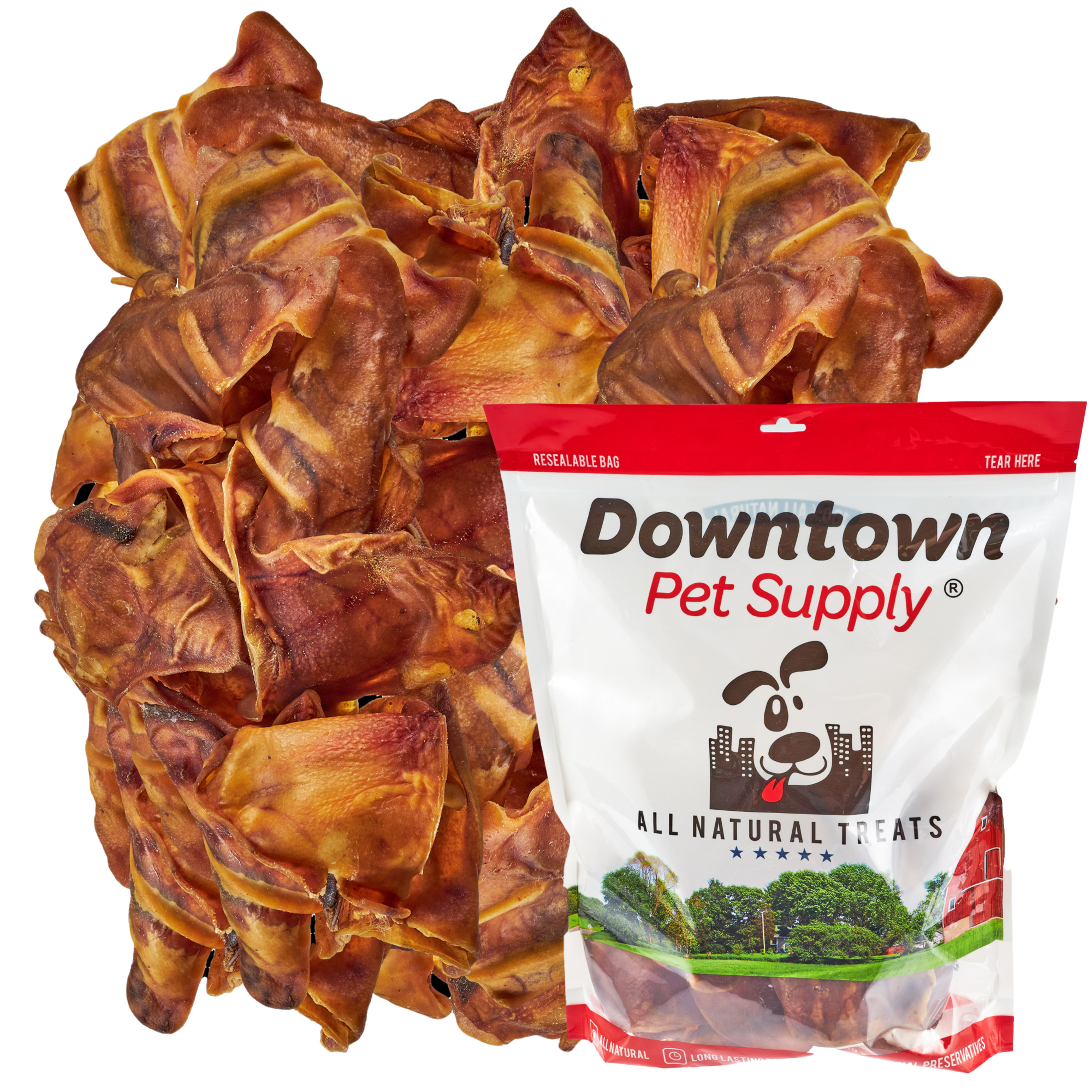 Downtown Pet Supply USA Pig Ears Dog Treats Dog Dental Treats