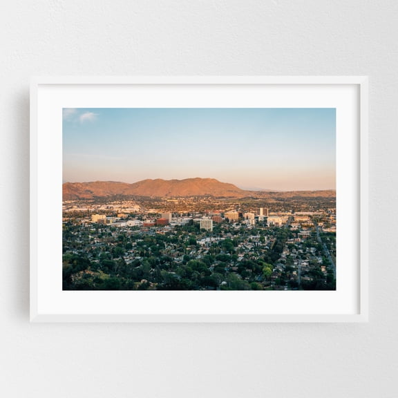 Downtown Riverside 02 - Riverside California Photography White Framed Wall Art Print 20 x 30 inches