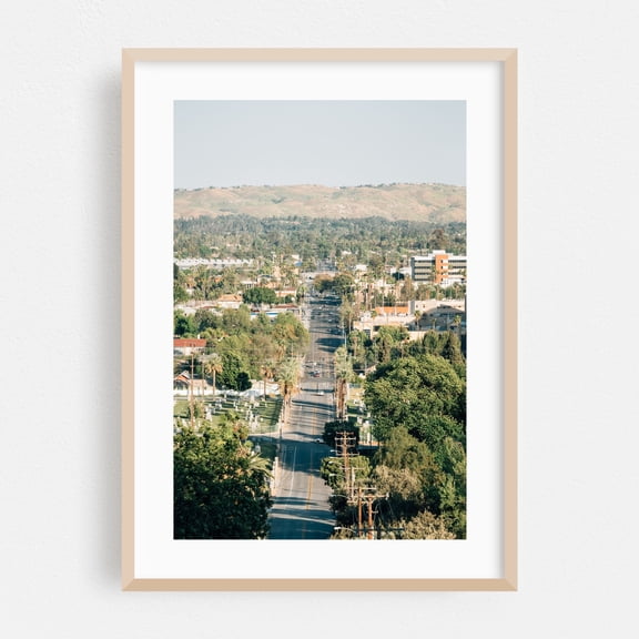 Downtown Riverside 03 - Riverside California Photography Oak Framed Wall Art Print 24 x 36 inches