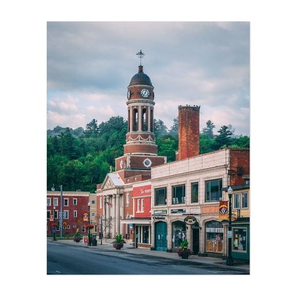 Downtown Saranac Lake 02 - Saranac Lake New York Photography Unframed Wall Art Print 8 x 10 inches